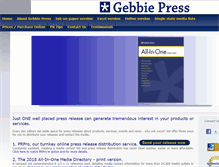 Tablet Screenshot of gebbiepress.com